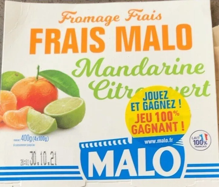 Fromage frais mandarine citron vert