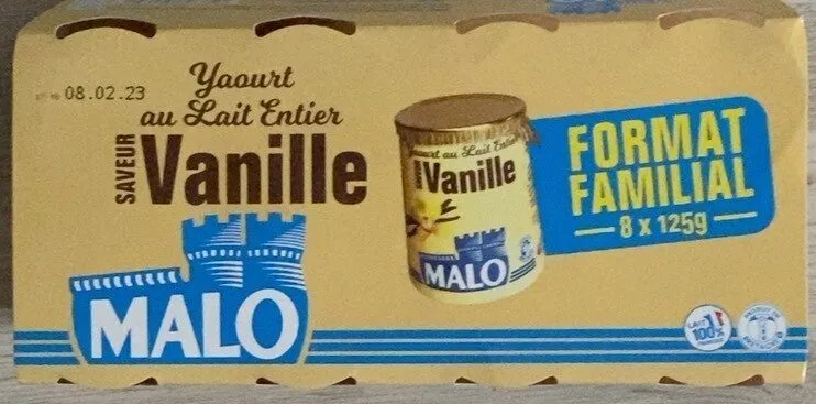 Yaourt au Lait Entier saveur Vanille