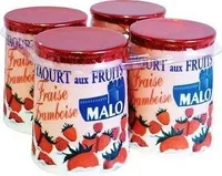 Yaourt aux fruits : fraises et framboises