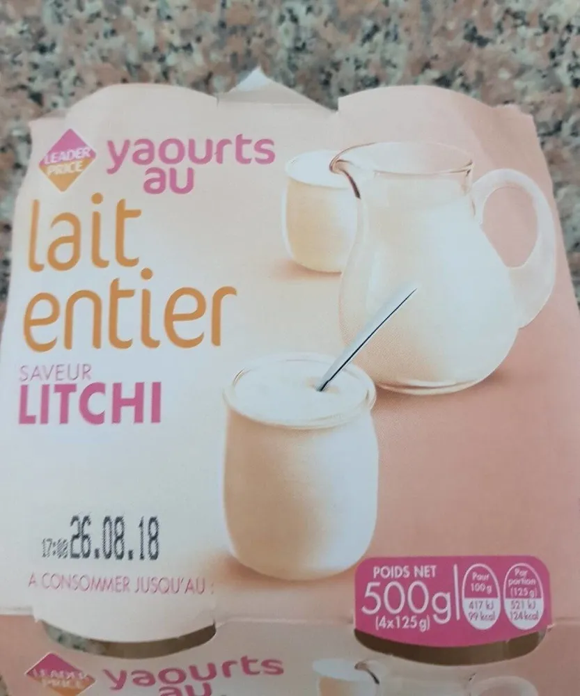 Yaourt lait entier litchi