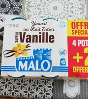 Yaourt au lait entier pasteurisé sucré saveur vanille