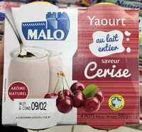 Yaourt au lait entier saveur cerise