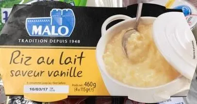 Riz au lait saveur vanille