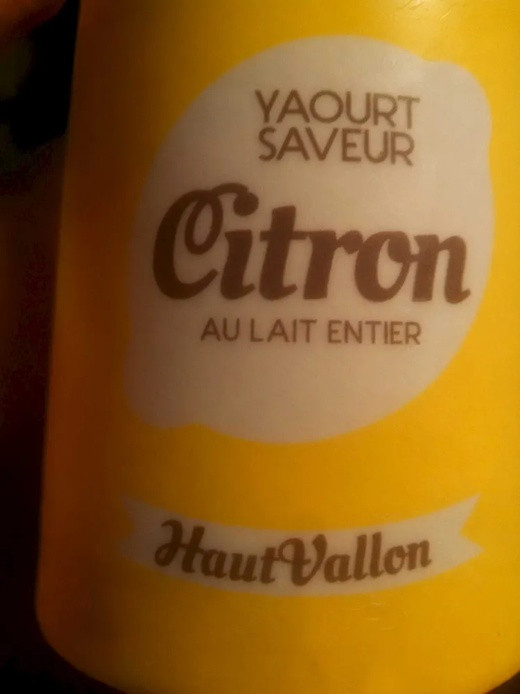 Yaourt saveur citron