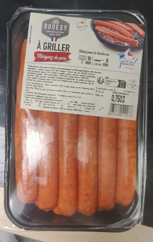 Merguez de porc à griller