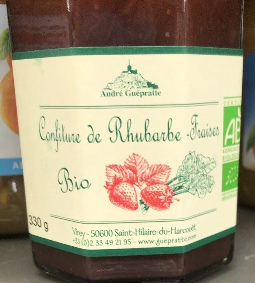 Confiture de rhubarbe-fraises