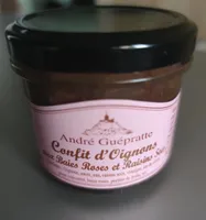 Confit d'oignons aux baies rose et raisins sec