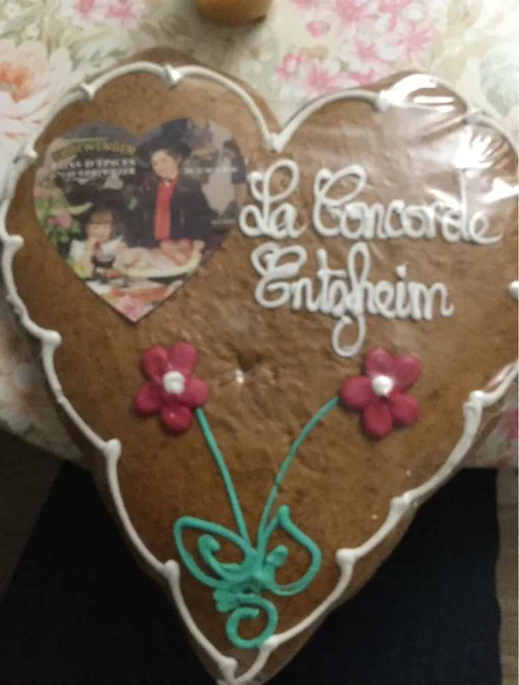 Coeur rose en pain d'epices