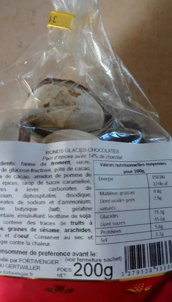 Ronds glacés chocolatés