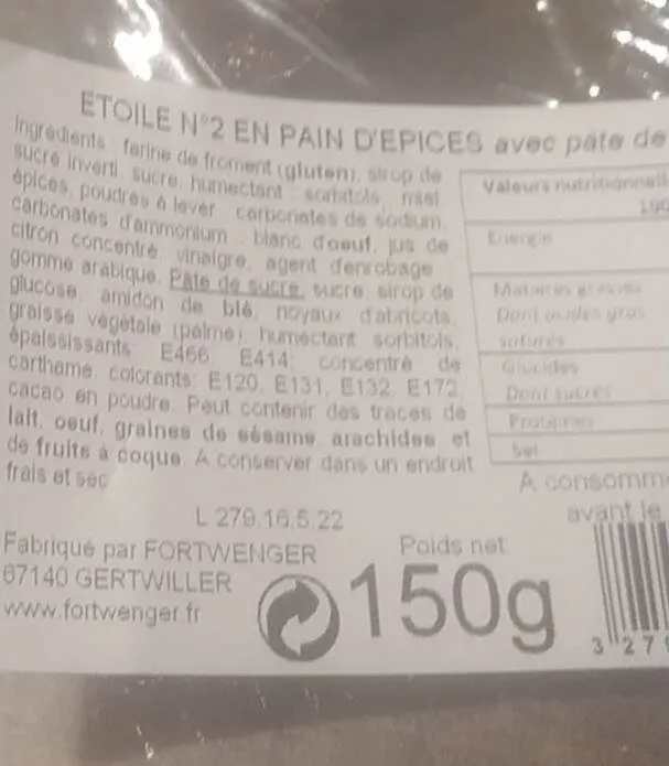 Étoile n 2 en pain d'épices