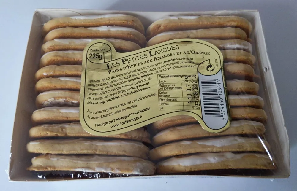 Les Petites Langues - Pains d'épices aux amandes et à l'orange