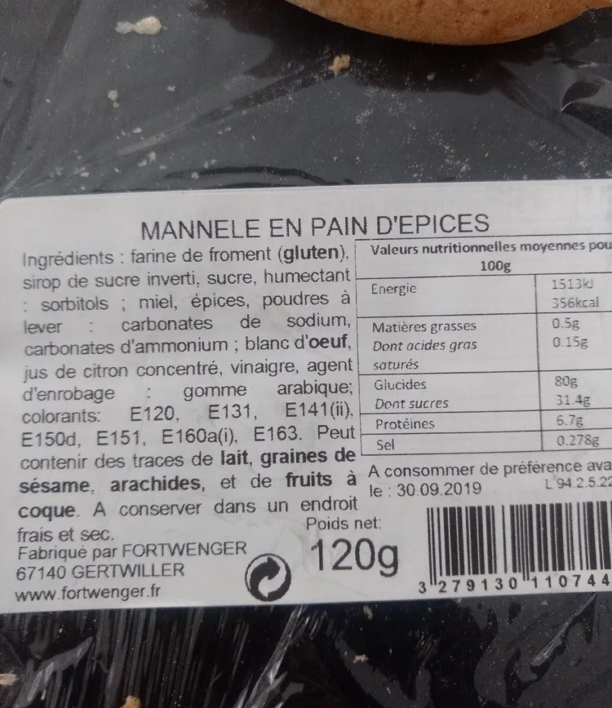 Mannele en pain d'épices