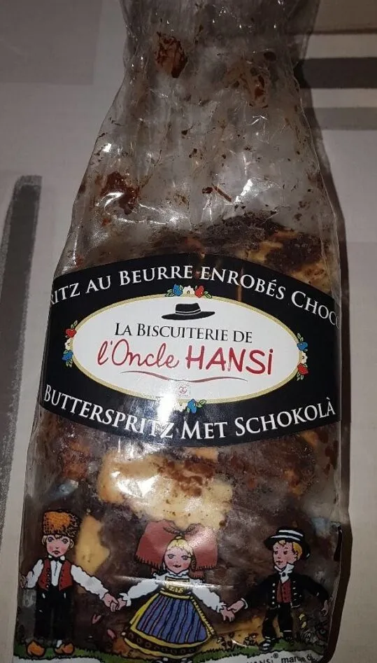 Spritz au beurre enrobés chocolat