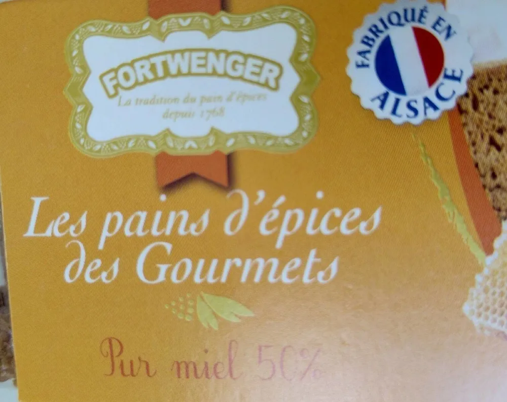 Les pains d'épices des Gourmets, pur miel 53%