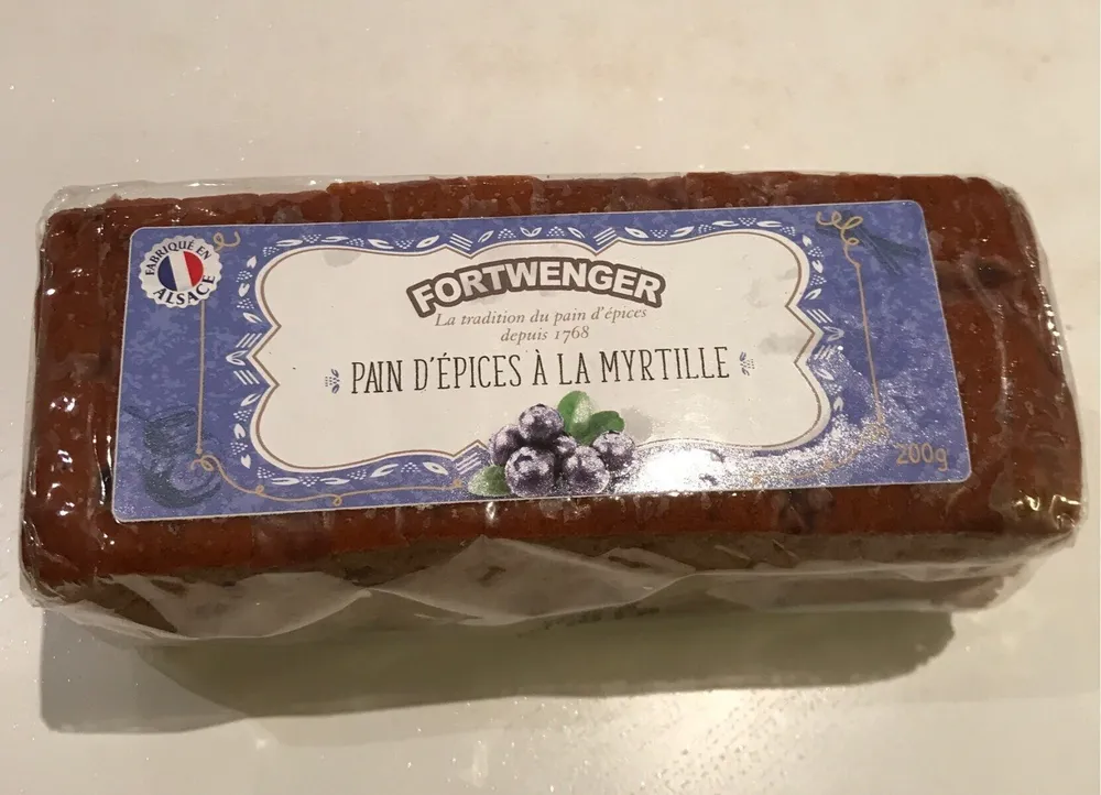 Pain d'épices à la myrtille