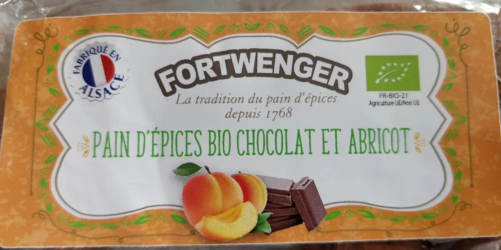 Pain d'épices Bio chocolat et abricot