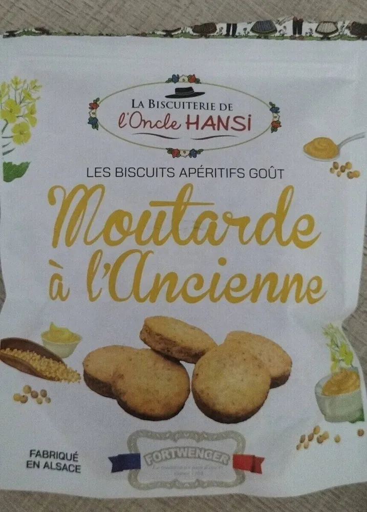 Les biscuits apéritifs goût moutarde à l'ancienne