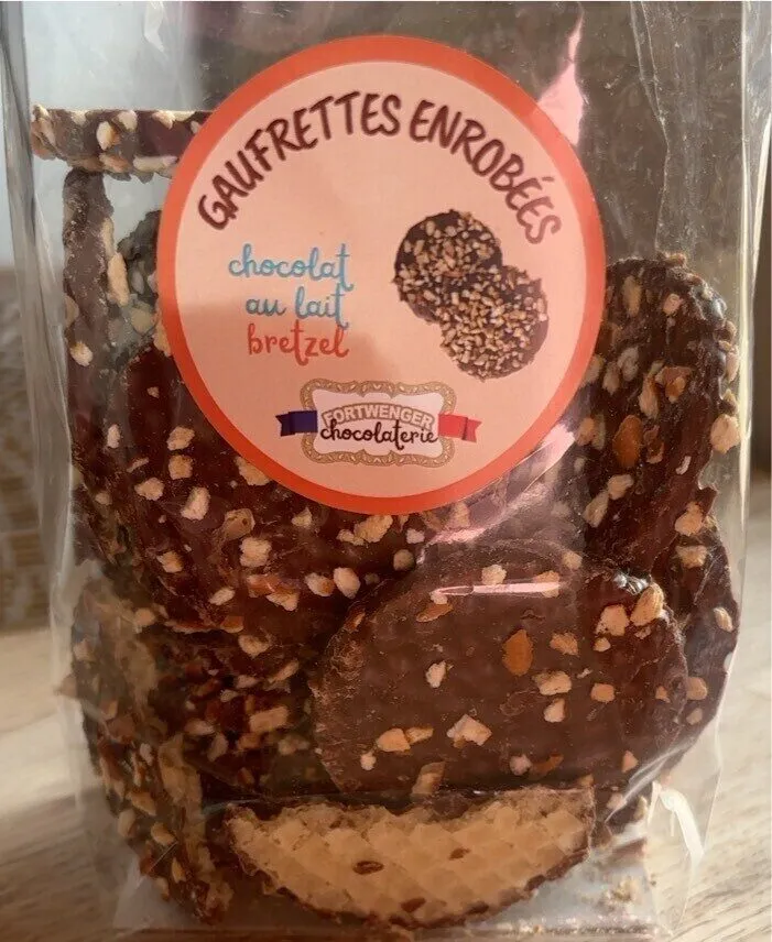 GAUFRETTES ENROBÉES chocolat au lait bretzel