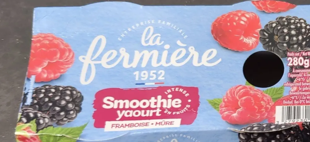 Smoothie yaourt FRAMBOISE • MÛRE