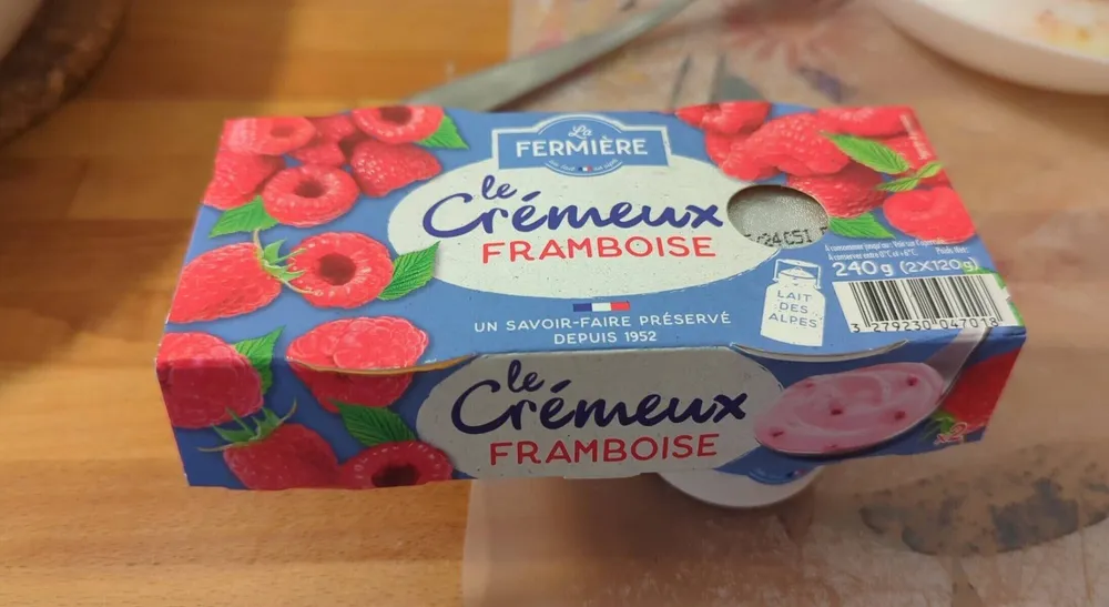 Le crémeux framboise
