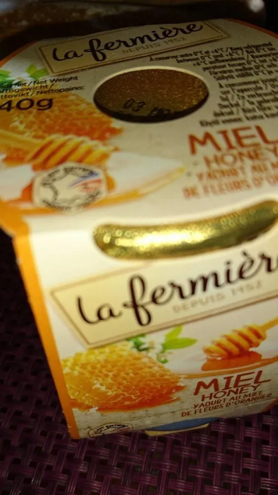 YAOURT AU MIEL FLEURS D ORANGER