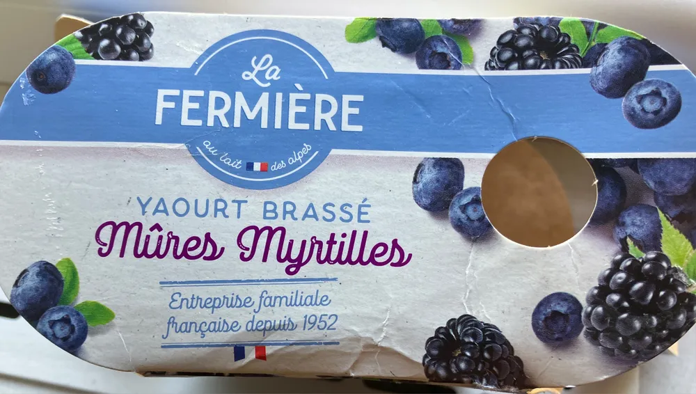 Yaourt bicouche mûre myrtille