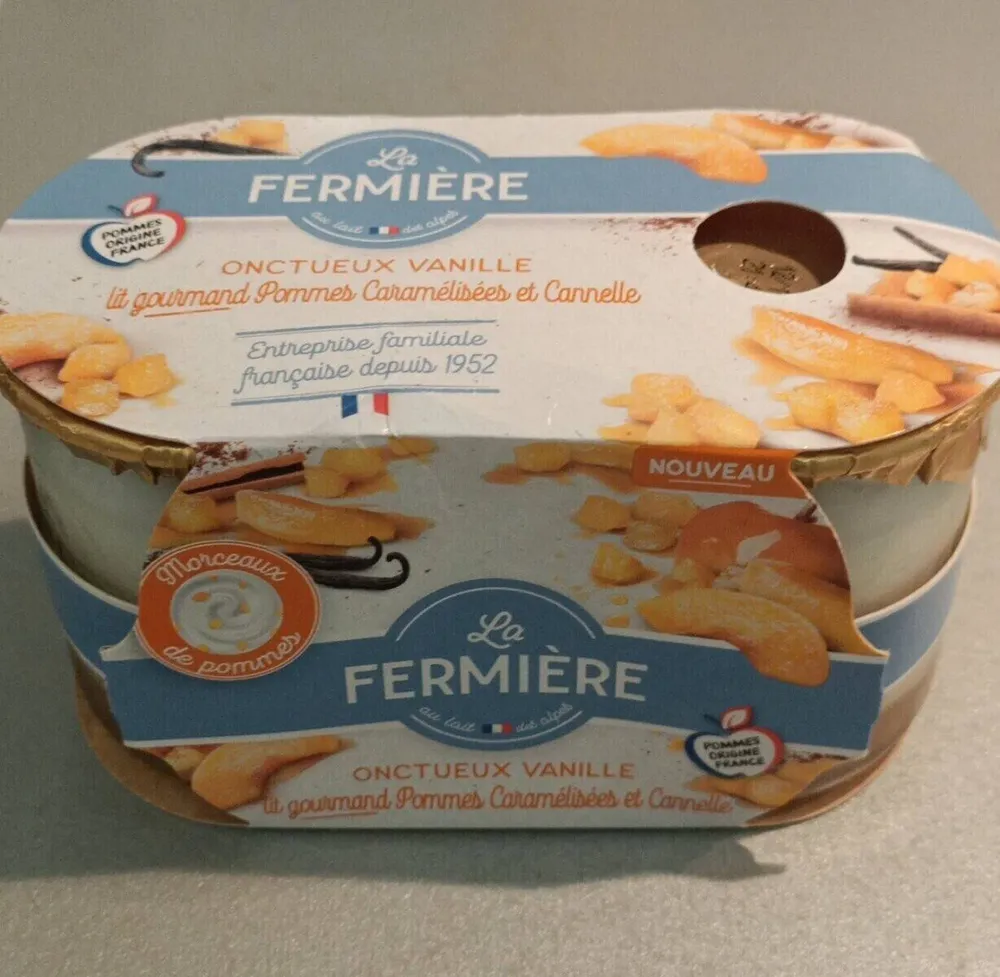 Onctueux Vanille lit pommes caramélisées et Cannelle