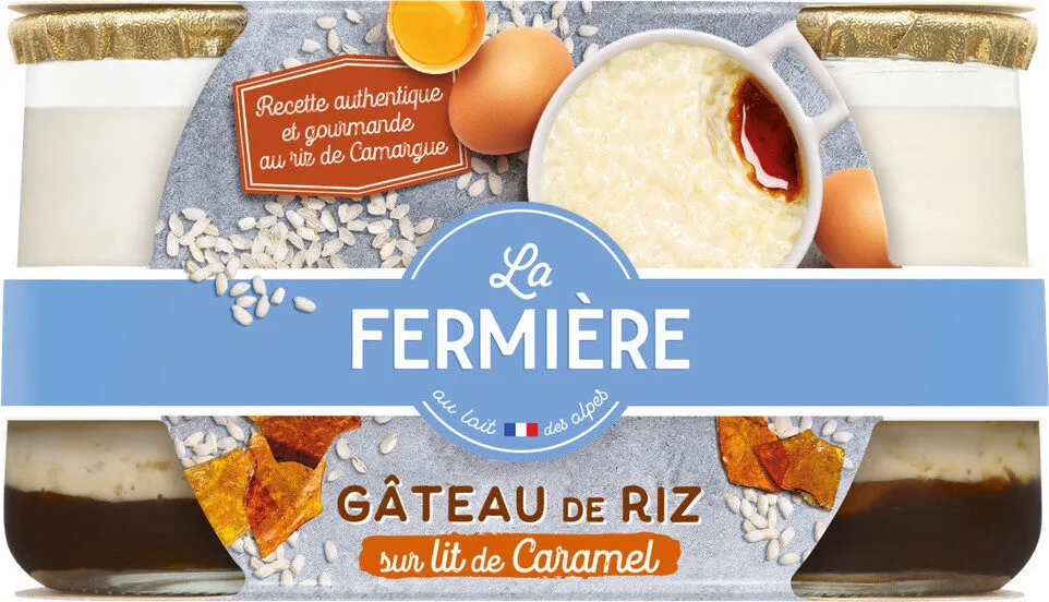 Gâteau de riz sur lit de caramel