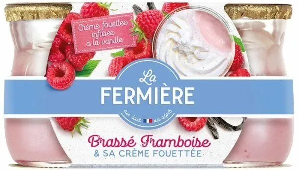 Brassé framboise et sa crème fouettée 2 x 120 g
