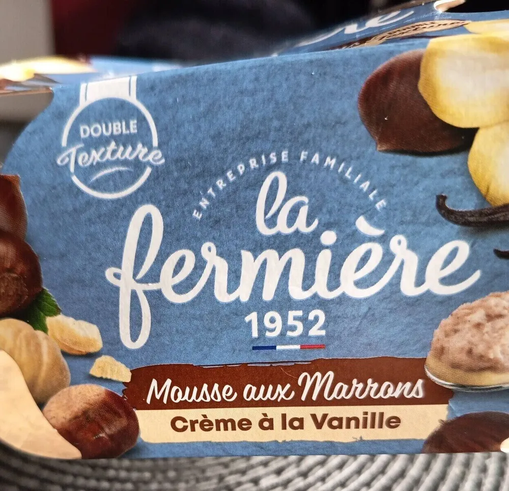Mousse aux marrons. Crème à la vanille
