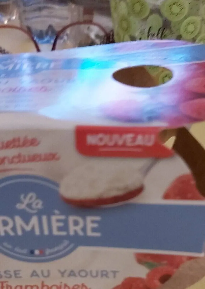 Mousse au yaourt framboises