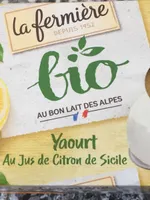 Yaourt au jus de citron de sicile