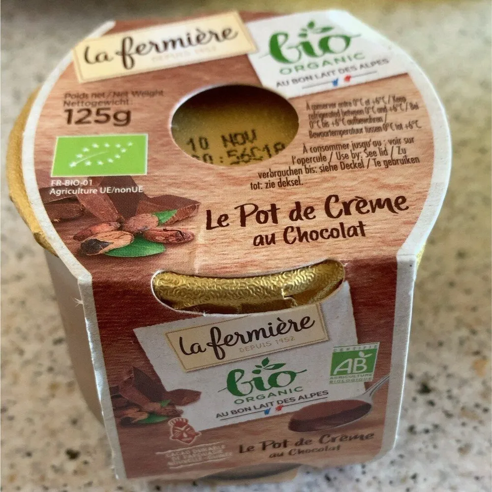 Le pot de crème au Chocolat