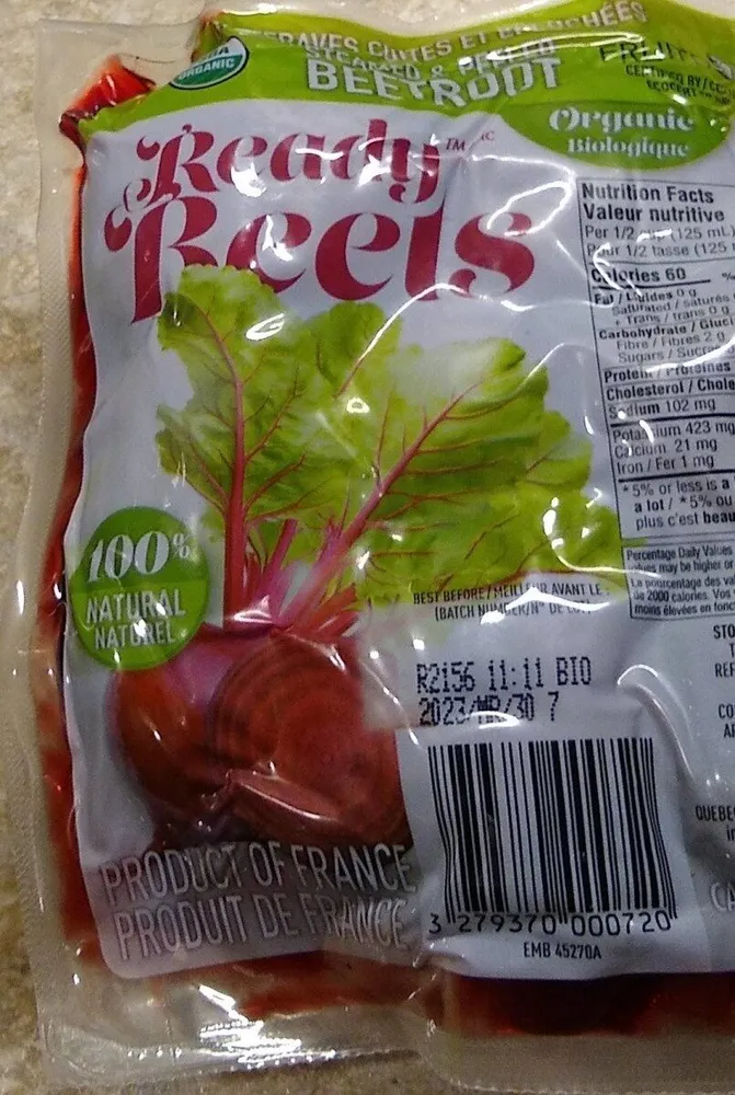 Betteraves cuites et épluchées
