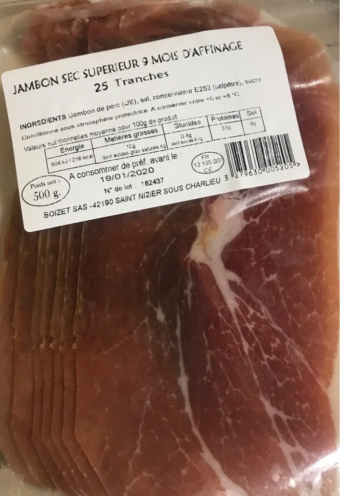 Jambon Sec Supérieur (9 mois d'affinage)