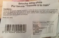 Brioche plate pur beurre "Tressée à la main"