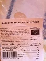 Gache pur beurre 400g biologique