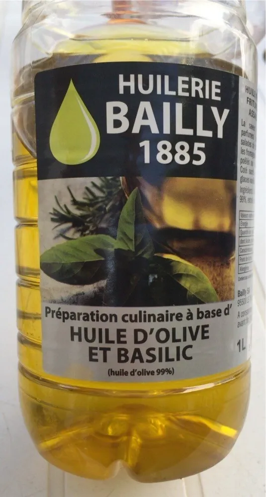 Huile d’olive et basilic