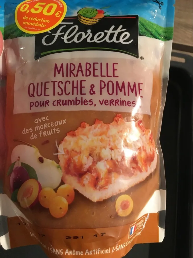 Fruits préparés mixés (mirabelle, quetsche, pomme)