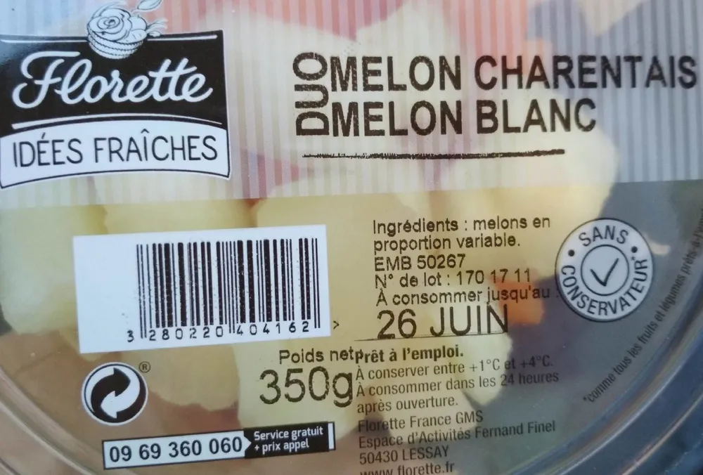 Duo melon Charentais et Blanc