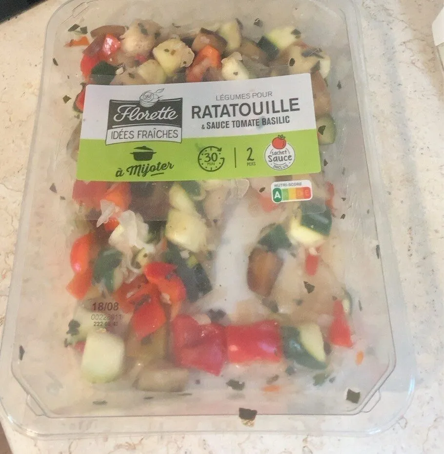 Ratatouille et sauce tomate basilic