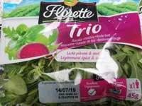 Trio roquette salade de blé betterave rouge