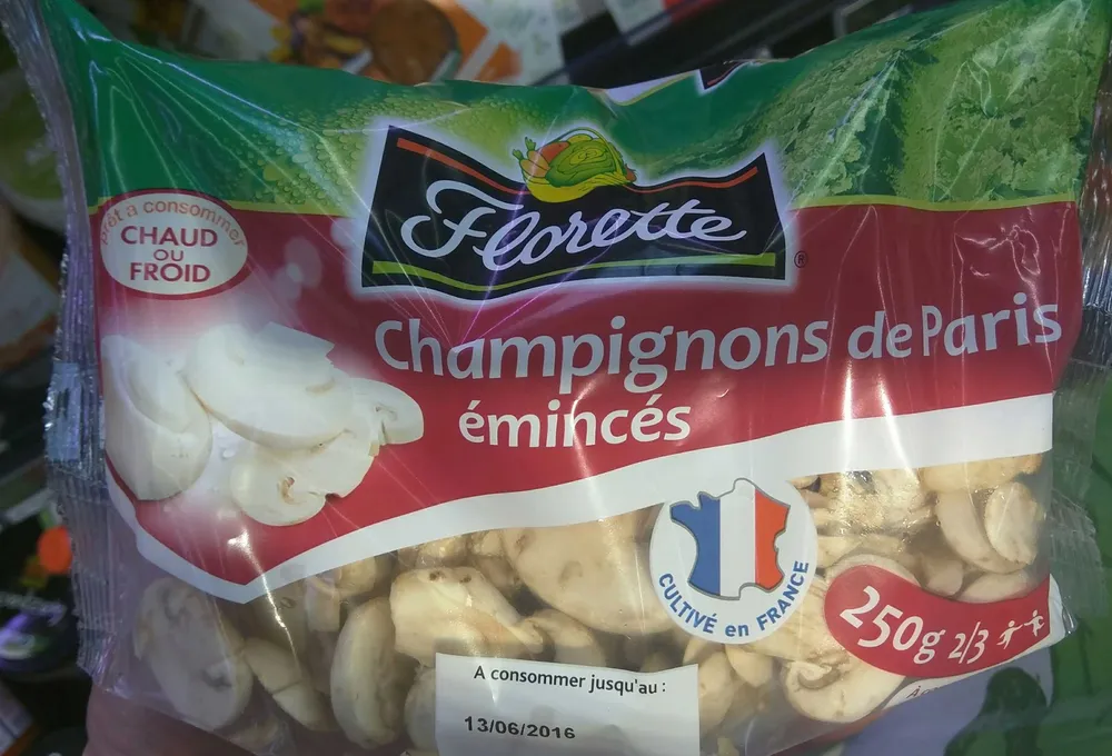 Champignons de Paris émincés