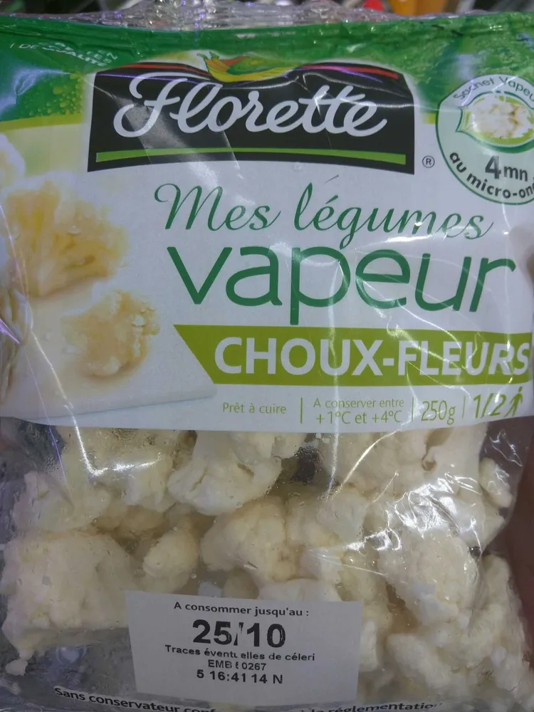 Mes légumes Vapeur Choux Fleurs