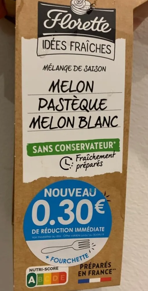 Mélange de saison melon pastèque melon blanc