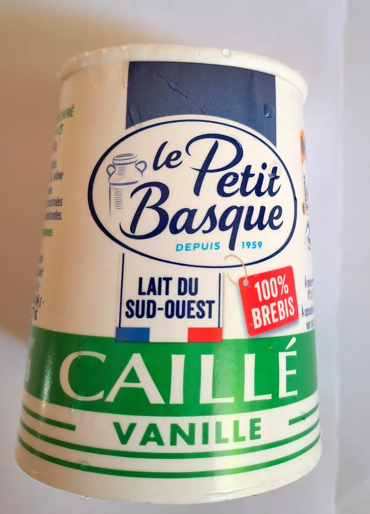 lait de brebis emprésuré sucré à la vanille