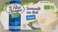 Semoule Lait Nat Bio Petit Basque
