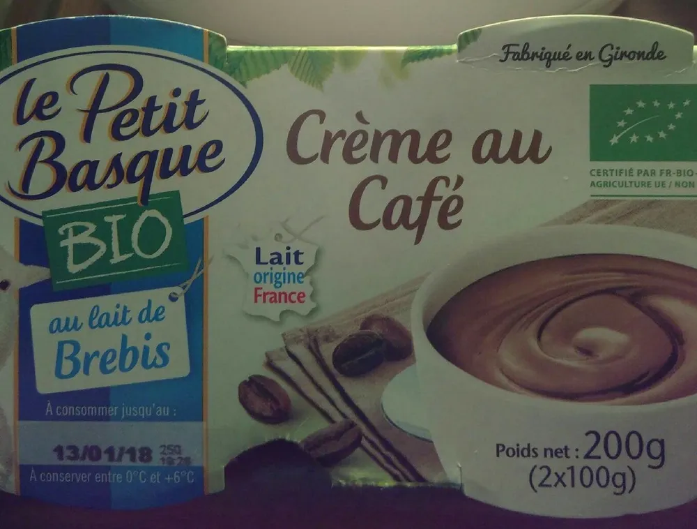 Crème au café BIO