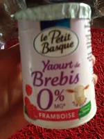 Le Petit Basque Yaourt de brebis 0% framboise les 2 pots de 125 g