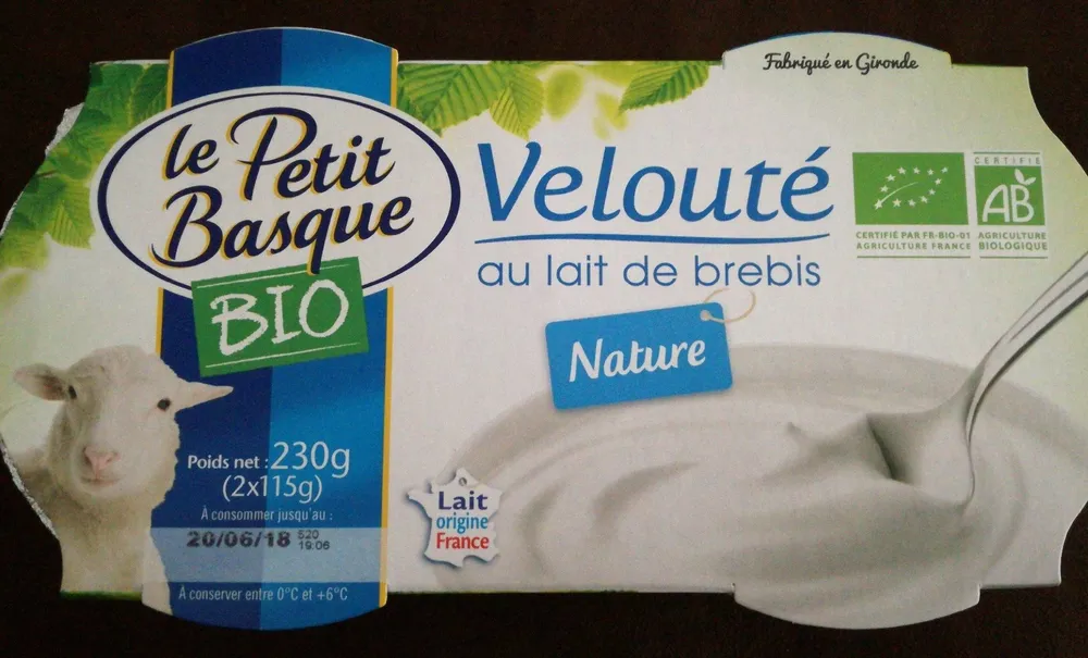 Velouté au lait de brebis bio